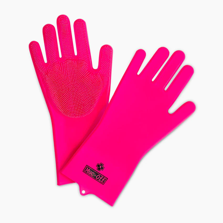 Muc-Off Scrubber Gloves Handschuhe pink
