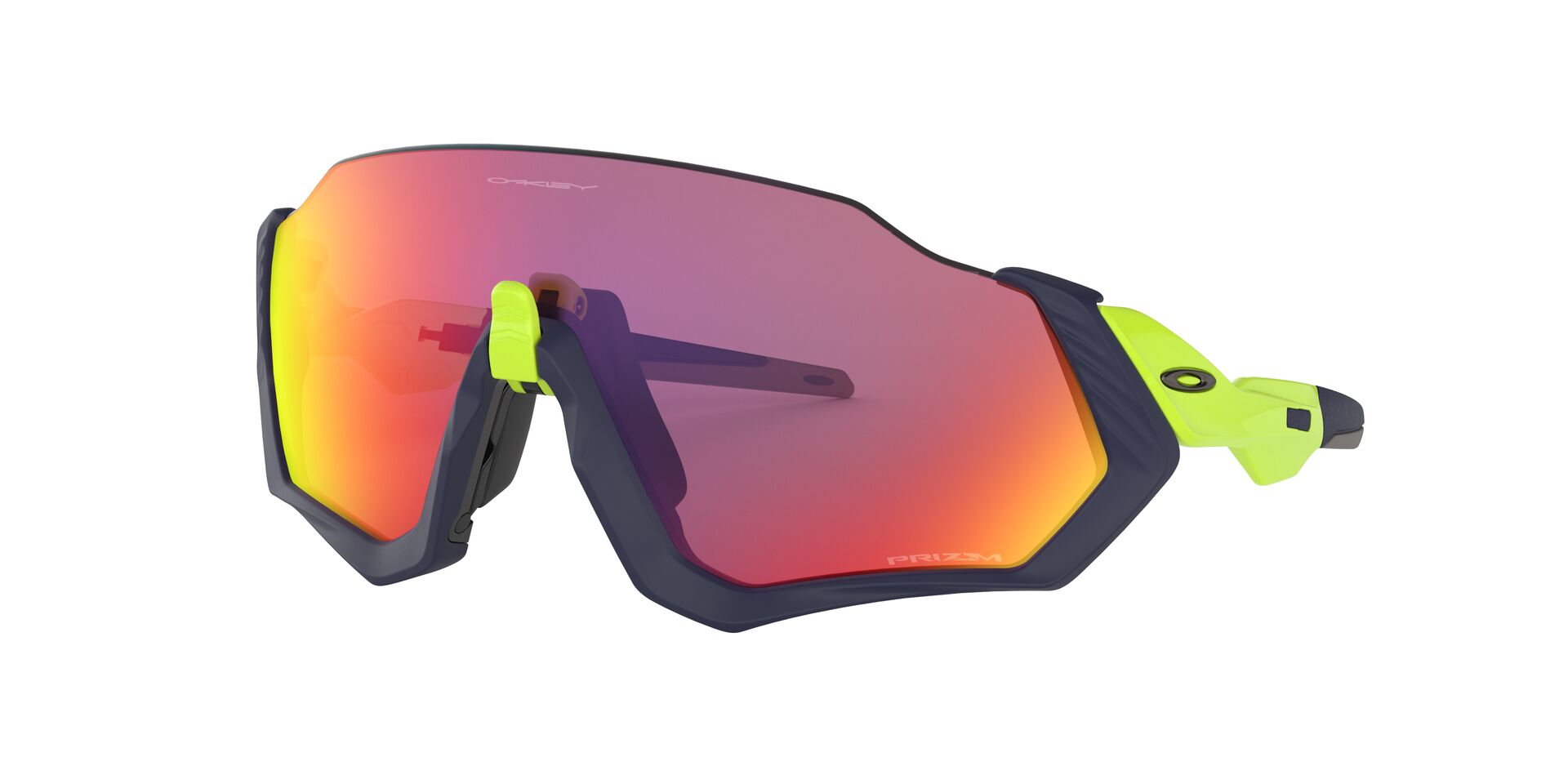 Oakley Flight Jacket Sonnenbrille Matte Navy, Prizm Road 