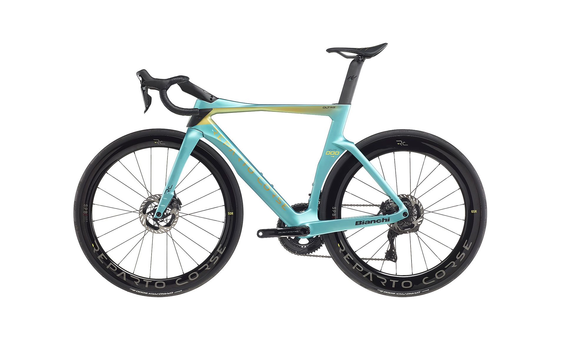 Bianchi Oltre RC Tour De France Limited Edition Durace Di2 12SP Celeste Metallic/Irisdescent Gold