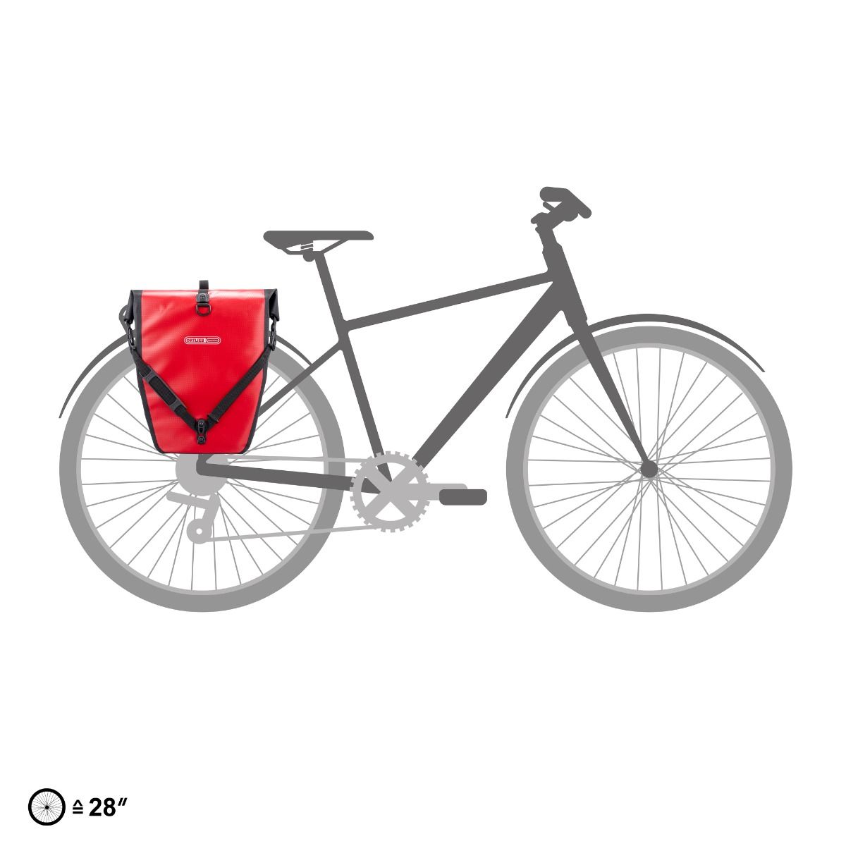 Ortlieb Back-Roller Classic Set 40 L Gepäckträgertaschen red-black  