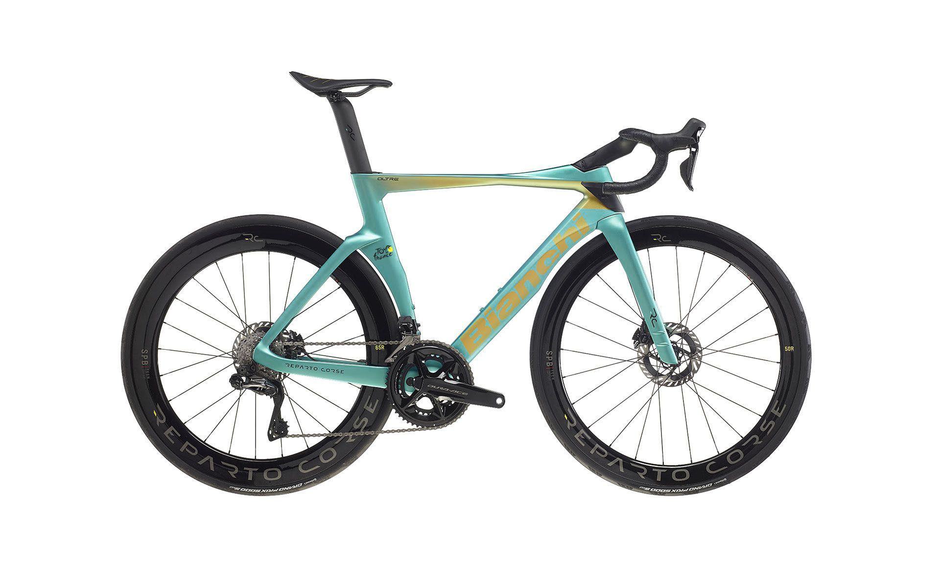 Bianchi Oltre RC Tour De France Limited Edition Durace Di2 12SP Celeste Metallic/Irisdescent Gold