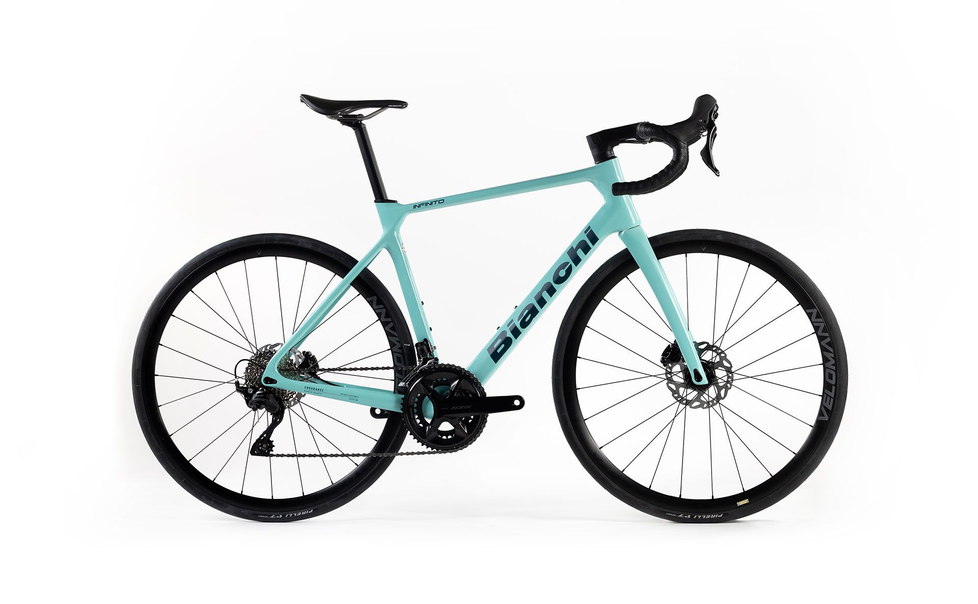 Bianchi Infinito 105 12s Celeste Glossy/Black Decals 