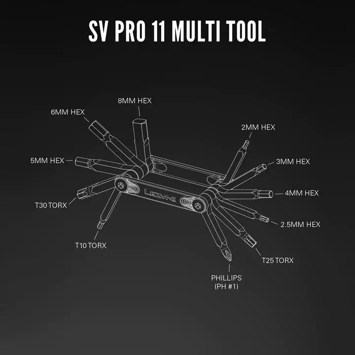 Lezyne SV PRO 11 Tool Multifunktionswerkzeug Silber 