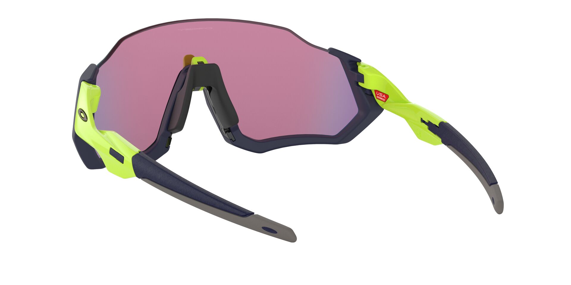 Oakley Flight Jacket Sonnenbrille Matte Navy, Prizm Road 