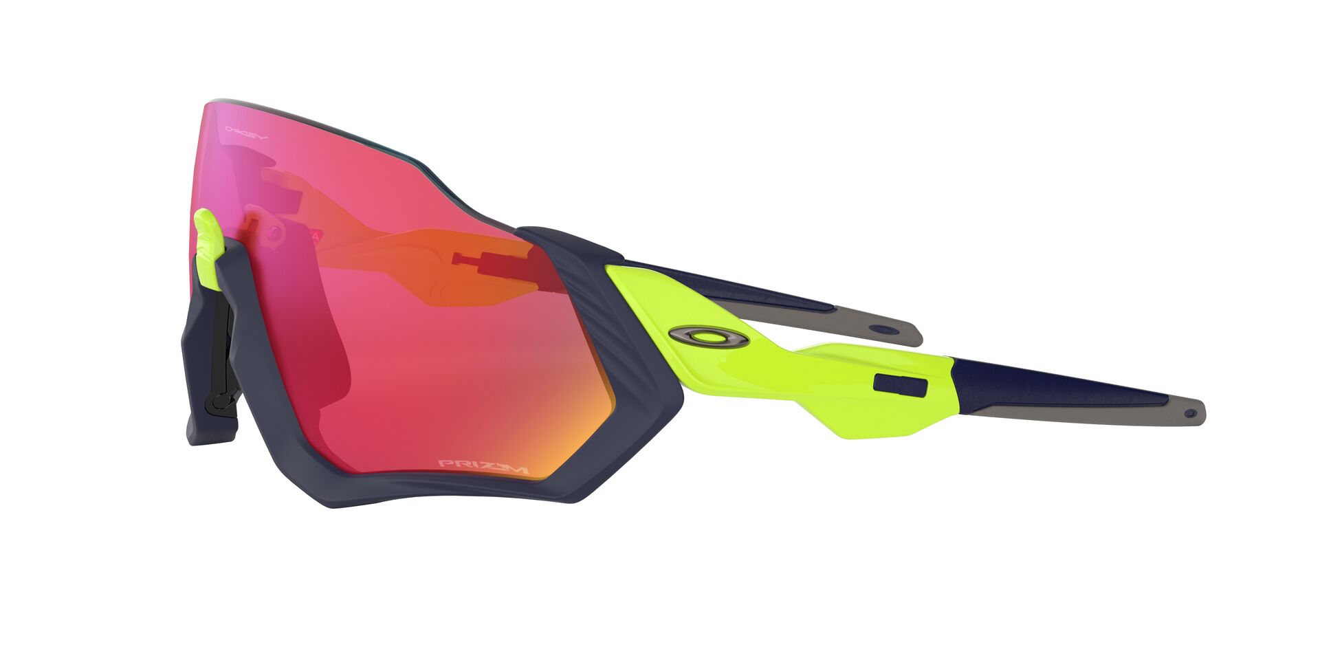 Oakley Flight Jacket Sonnenbrille Matte Navy, Prizm Road 