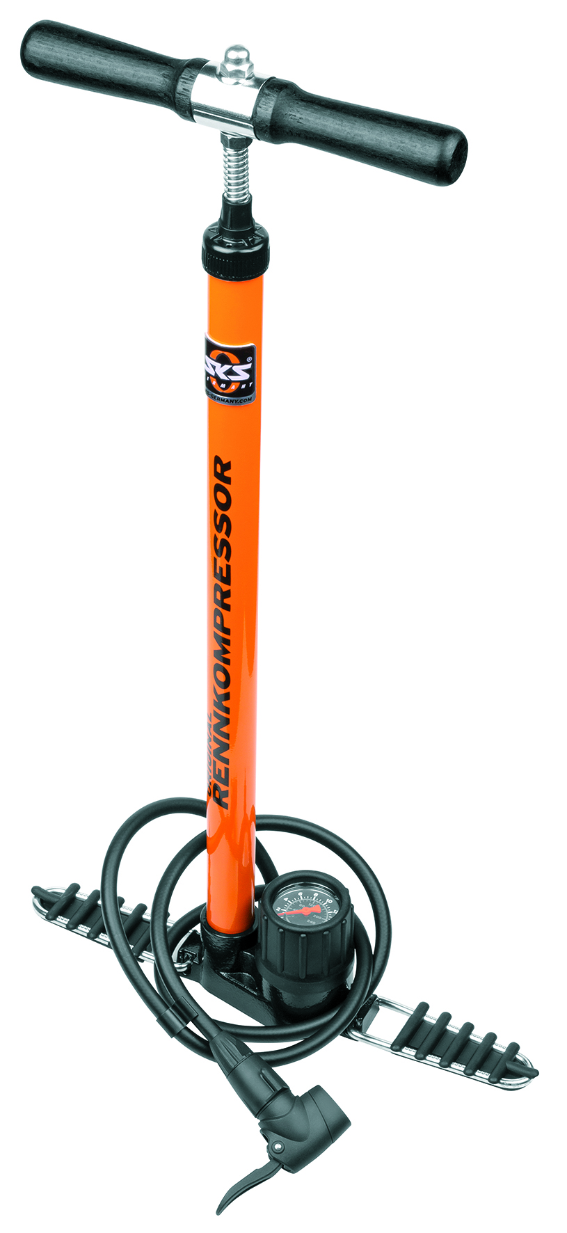 SKS Rennkompressor orange  (Multivalve-Schlauchanschluss) Standpumpe