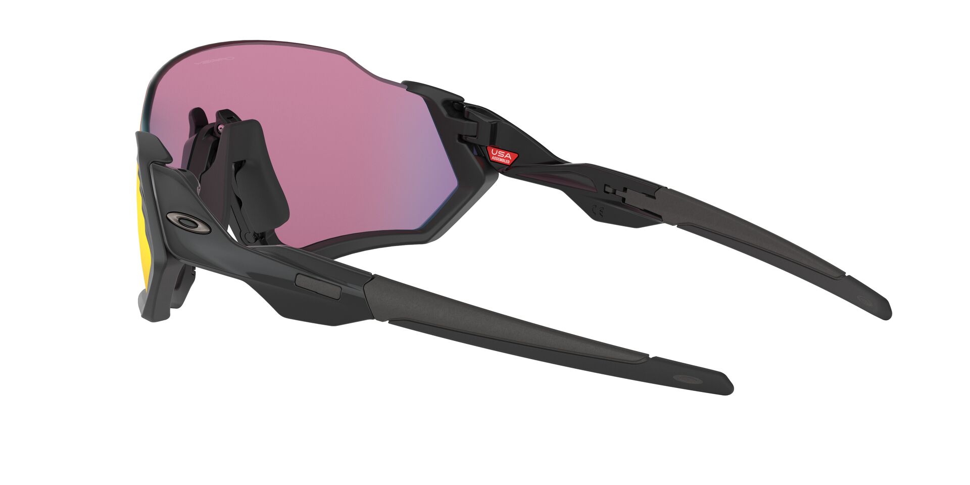 Oakley Flight Jacket Sonnenbrille Matte Black, Prizm Road