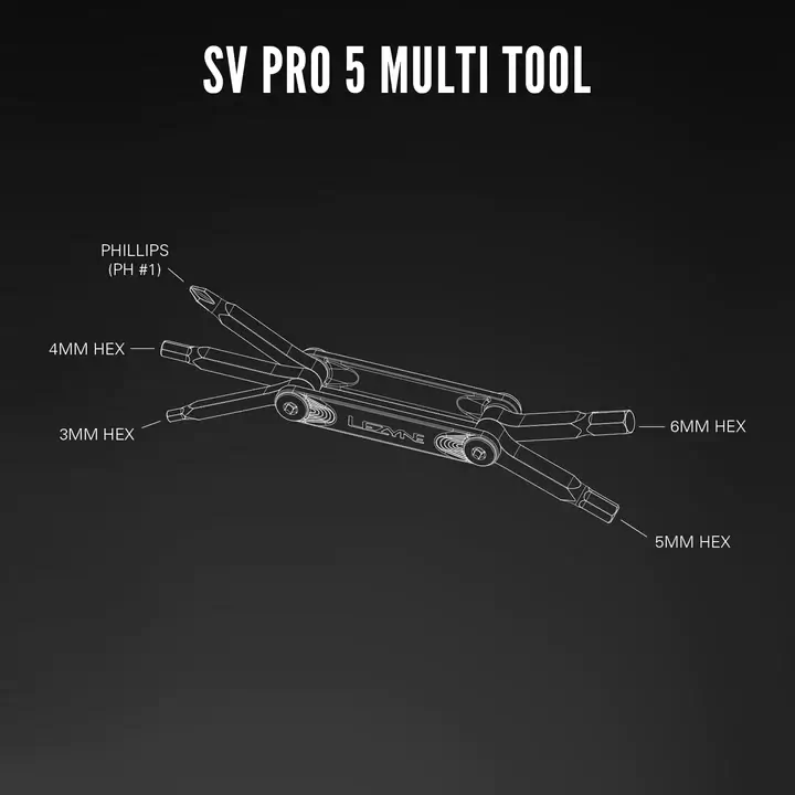 Lezyne SV PRO 5 Tool Multifunktionswerkzeug Silber